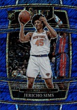 2021-22 Panini Select Jericho Sims #87 Blue Shimmer Prizms New York Knicks 3J