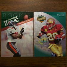 Warrick Dunn #31 1997 Playoff Absolute BEGININNGS & ZONE #97 Rookie NFL RC Cards