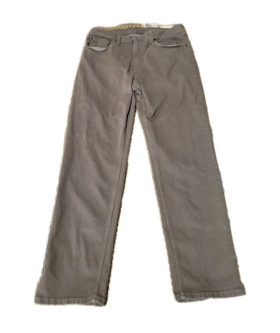LL Bean 1912 Standard Fit Straight Leg Brown Khaki Pants 32 X 30