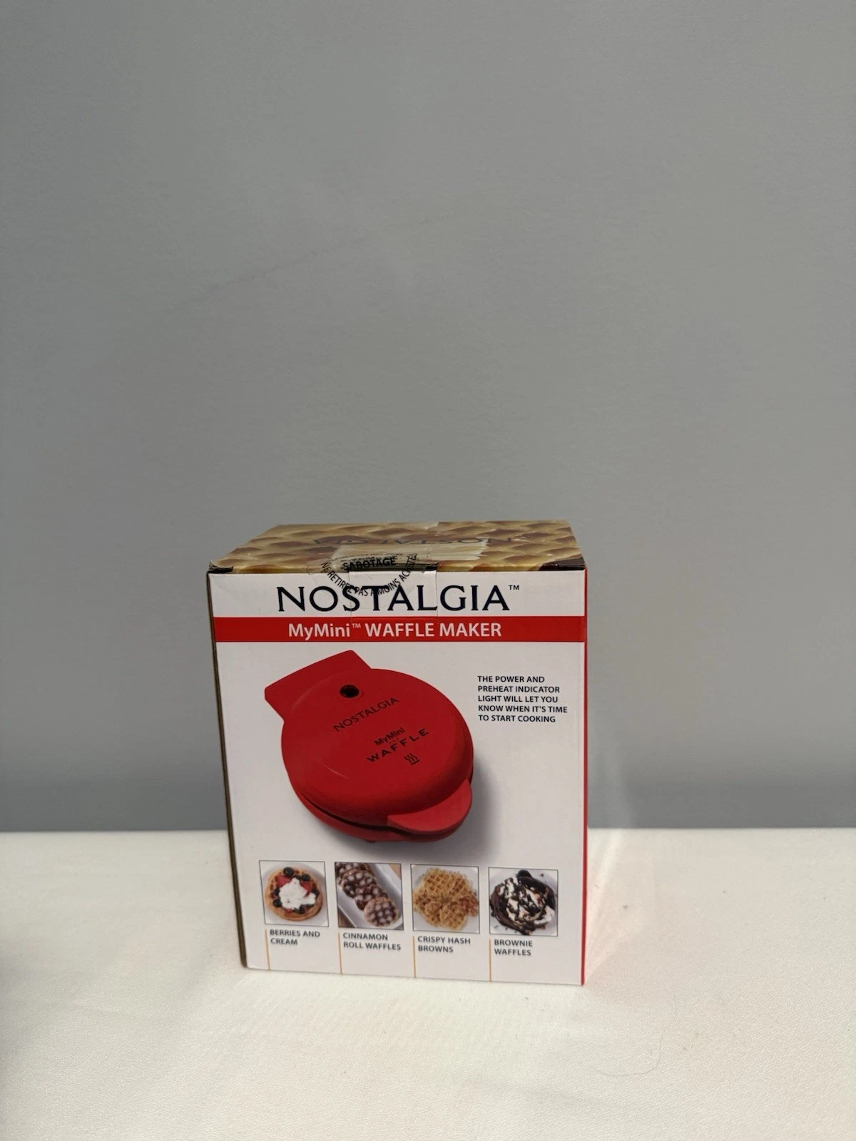 Nostalgia Mini Waffle Maker New