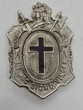 Antique MASONIC "In Hoc Signo Vinces" Knights Templar Belt Buckle HENDERSON AMES