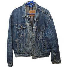 Vintage Levi  s 70506-0316 Flannel Lined Trucker Denim Jacket Men  s 44 Made USA