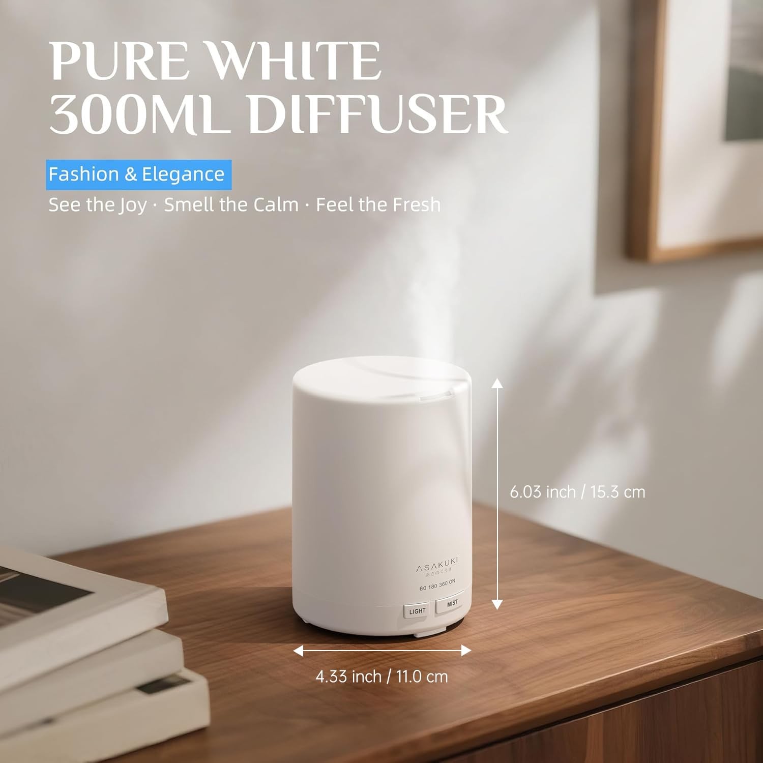 Essential Oil Diffuser, 5-in-1 Quiet Humidifier, Home Fragrance Aroma Diffuse... thumbnail 2