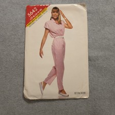 See & Sew 5642 Jumpsuit Sewing Pattern Sz 12-16 UNCUT Vintage 1980s One Piece