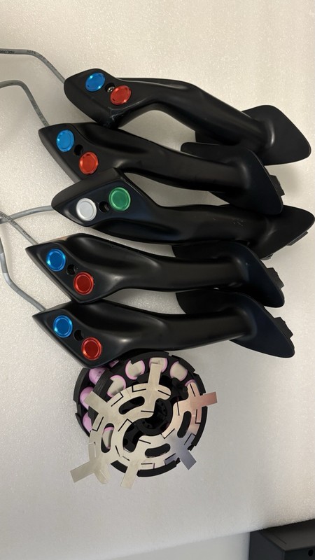 Black Ergonomic Handles with Buttons and Battery