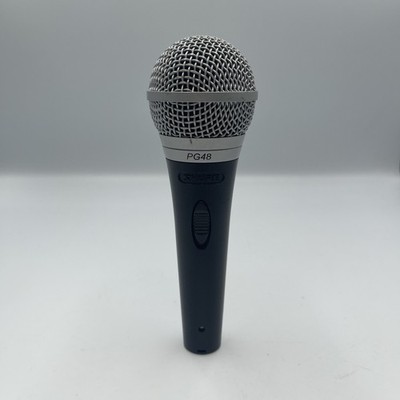 Shure PG48 (or PGA48) dynamic vocal microphone.