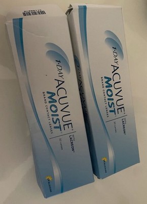 2 Packungen Day Acuvue Moist Linsen Neu OVP -0,75 und 0-50