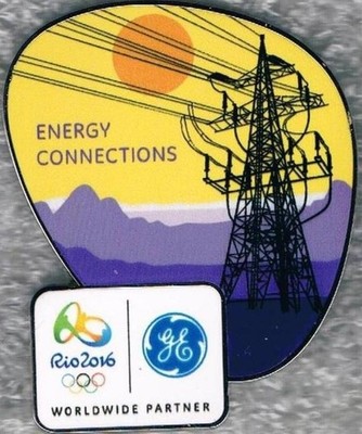 Nice Dated 2016 Rio GE Energy Connections Olympic Games Mark Sponsor Pin.
