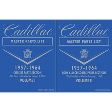 1957 - 1964 Cadillac Master Parts List - 2 Vol Set 1957 - 1964 Cadillac Master Parts List - 2 Vol Set