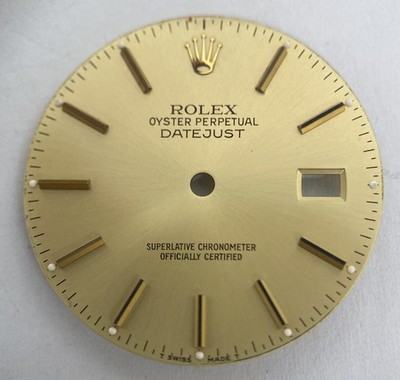 Rolex Mens Datejust 36mm Champagne Stick Dial, T Swiss Made T, 16013 -16233 #B39
