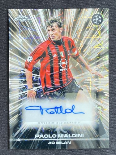 Paolo Maldini 2025-26 Topps Chrome UCC Black Lazer Auto #BLA-PM -hy3