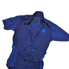 Jordan Sweatsuit Set Mens Medium Blue Nylon Jumpman Track Jacket Pants