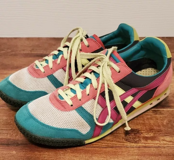Asics Onitsuka Tiger Athletic Running Shoes Teal/Pink HN567 Women's Size 10 RARE Asics Onitsuka Tiger Athletic Running Shoes Teal/Pink HN567 Women's Size 10 RARE