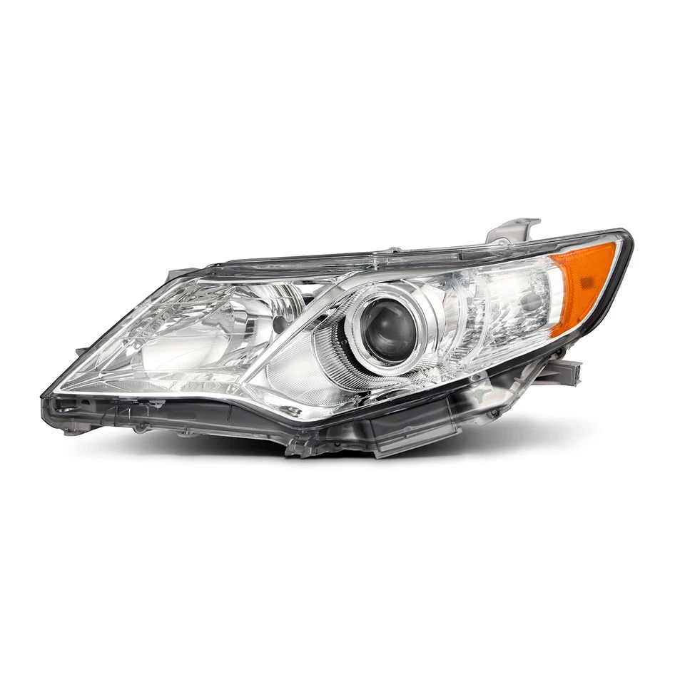 Fit 2012-2014 Toyota Camry Chrome Projcetor Headlights Replacement Headlamp Pair - Image 2 of 4