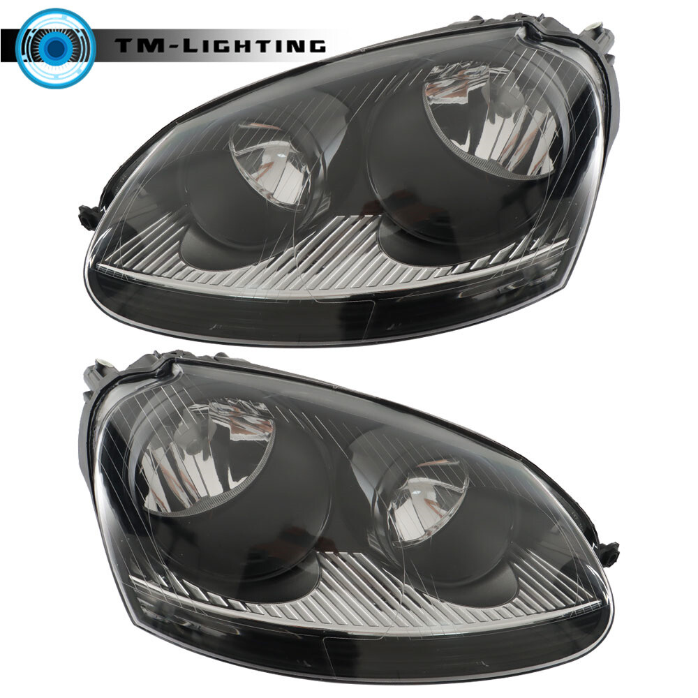 Headlight Vw Jetta Pair Of Chrome Halogen Headlights For 2006-2009 Volkswagen GTI, Jetta, Rabbit VW Headlights - Foto 4