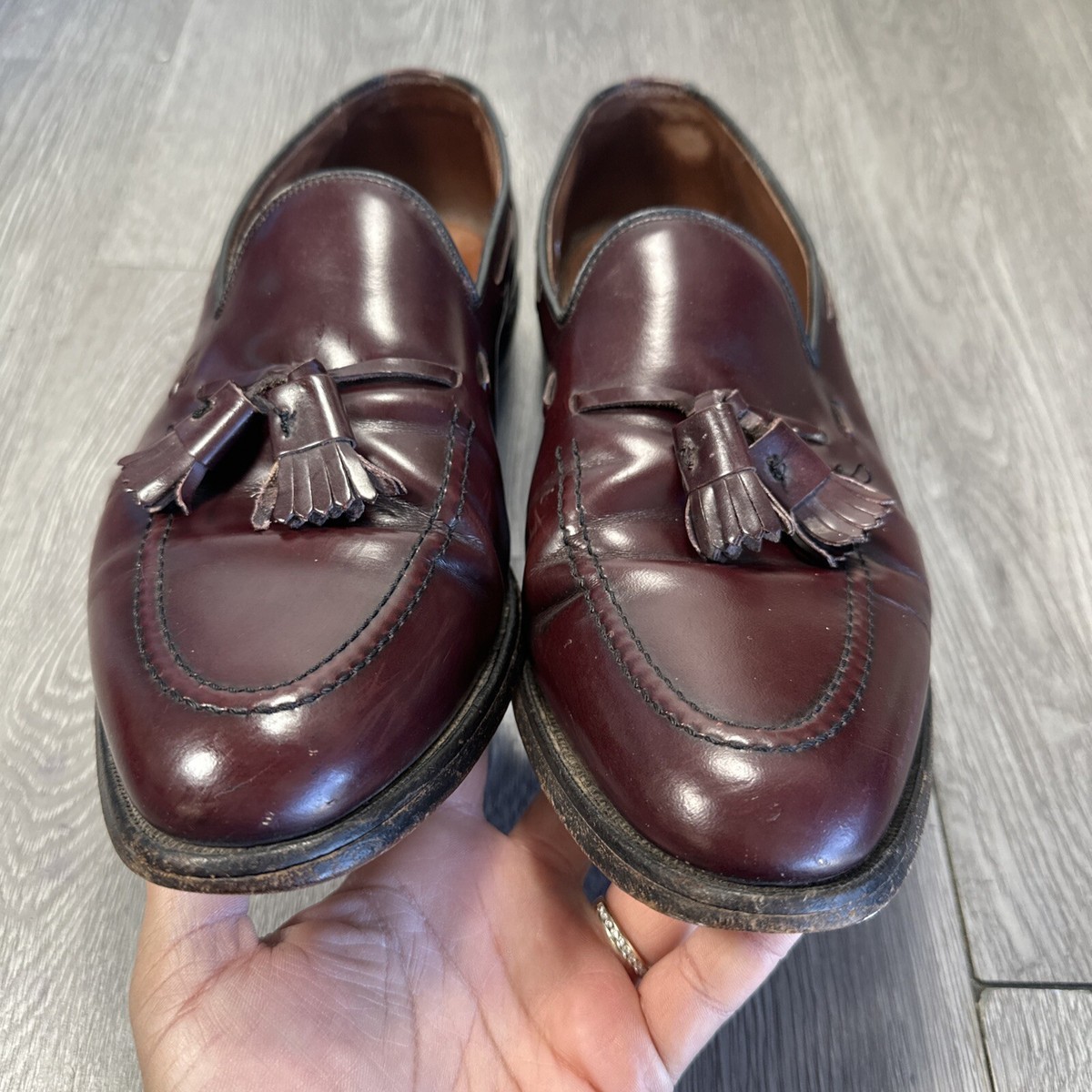 Allen Edmonds Mens Size 10.5 C Grayson Burgundy/Merlot 