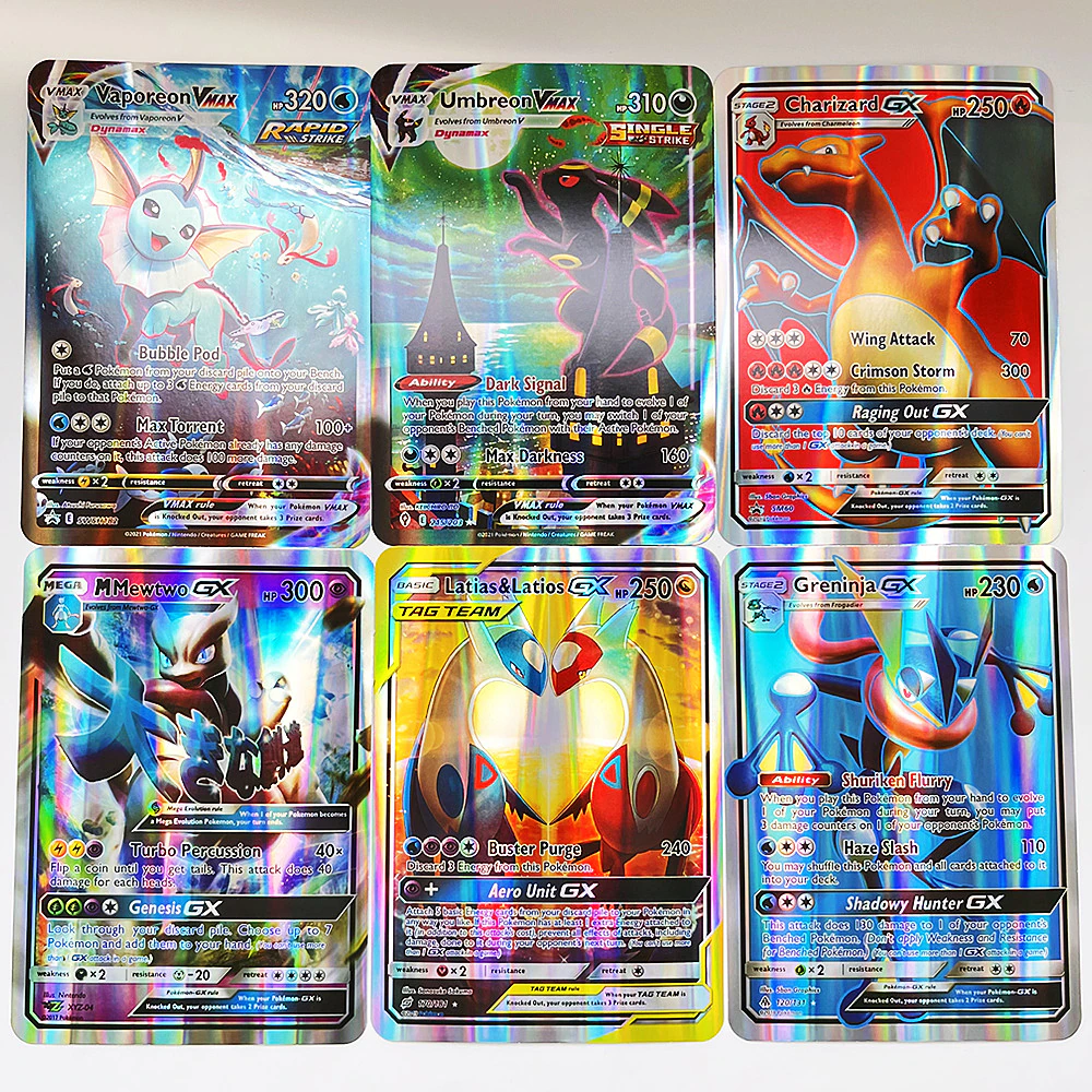 3 Cartas Pokémon Raro Brilhantes Chances Gx Vmax Vstar Jumbo