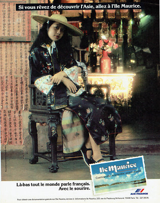 Advertising 028 1980 Air France Mauritius Airline