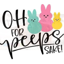 Sublimation Print Easter Peeps Sake Ready to Press Heat Transfer