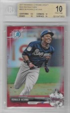 2017 Ronald Acuna Bowman Chrome Red Refractor RC- BGS 10 Pristine... #5/5