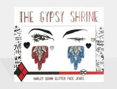THE GYPSY SHRINE DC Harley Quinn Glitter Face Jewel - Art Festival Carnival Halloween Gem Make Up