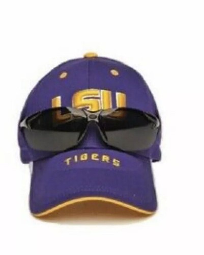 LSU Tigers Cappellino a sfera regolabile viola cotone Louisiana State porta occhiali da sole - Foto 3 di 4
