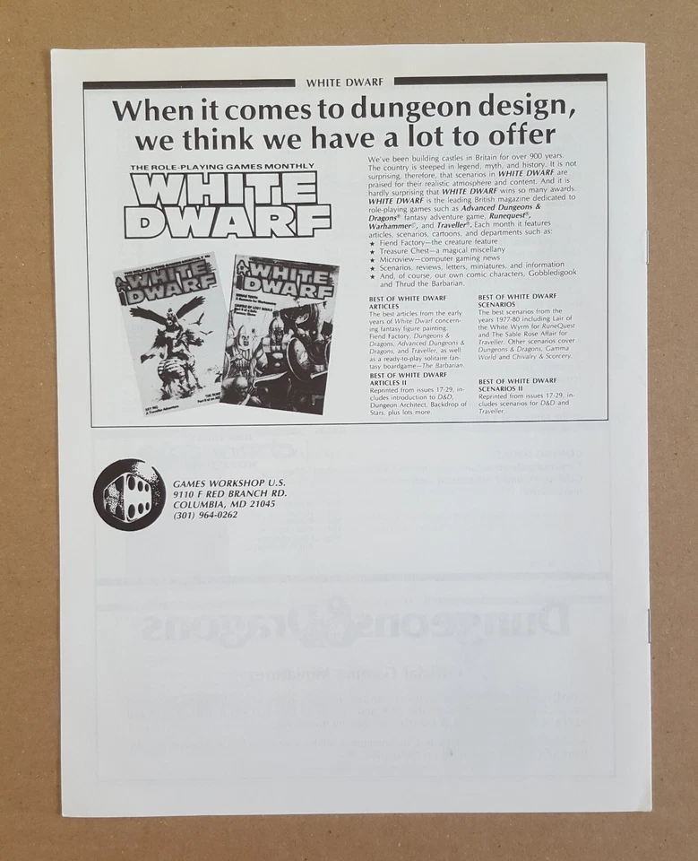 CATÁLOGO MINIATURAS GAMES WORKSHOP & CIUDADELA 1985 Foto 2 de 4