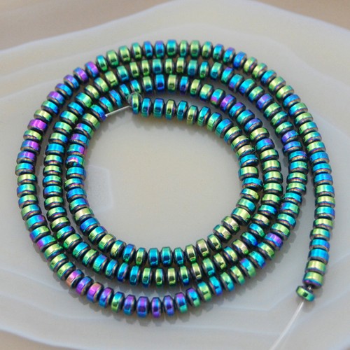 Hämatit Edelstein Rondelle Zwischenring Perlen 16" 3 mm 4 mm 6 mm 8 mm 10 mm - Bild 8 von 38