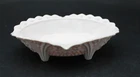 Vintage Mid Century Jeanette Pink Milk Glass Buttons and Bows Footed Oblong Bowl