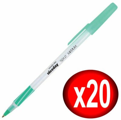 20x grüne Kugelschreiber Komfortgriff SG1.0 4 mm Medium School 7554482 Biro X4G#