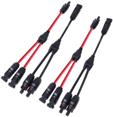 Y Solarstecker Verteiler Buchse 2 Fach Solarpanel Kabel Adapter Solarkabel 4mm²