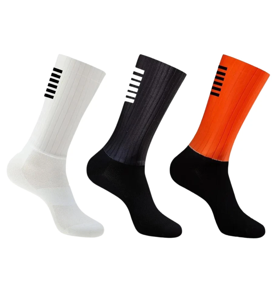 Calcetines de ciclismo antideslizantes de silicona unisex para hombre para bicicleta deporte correr talla 38-45 Foto 2 de 4