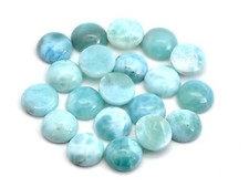 NATURAL LARIMAR 8mm ROUND CALIBRATED 100 GENUINE, LOT OF 10 STONES 