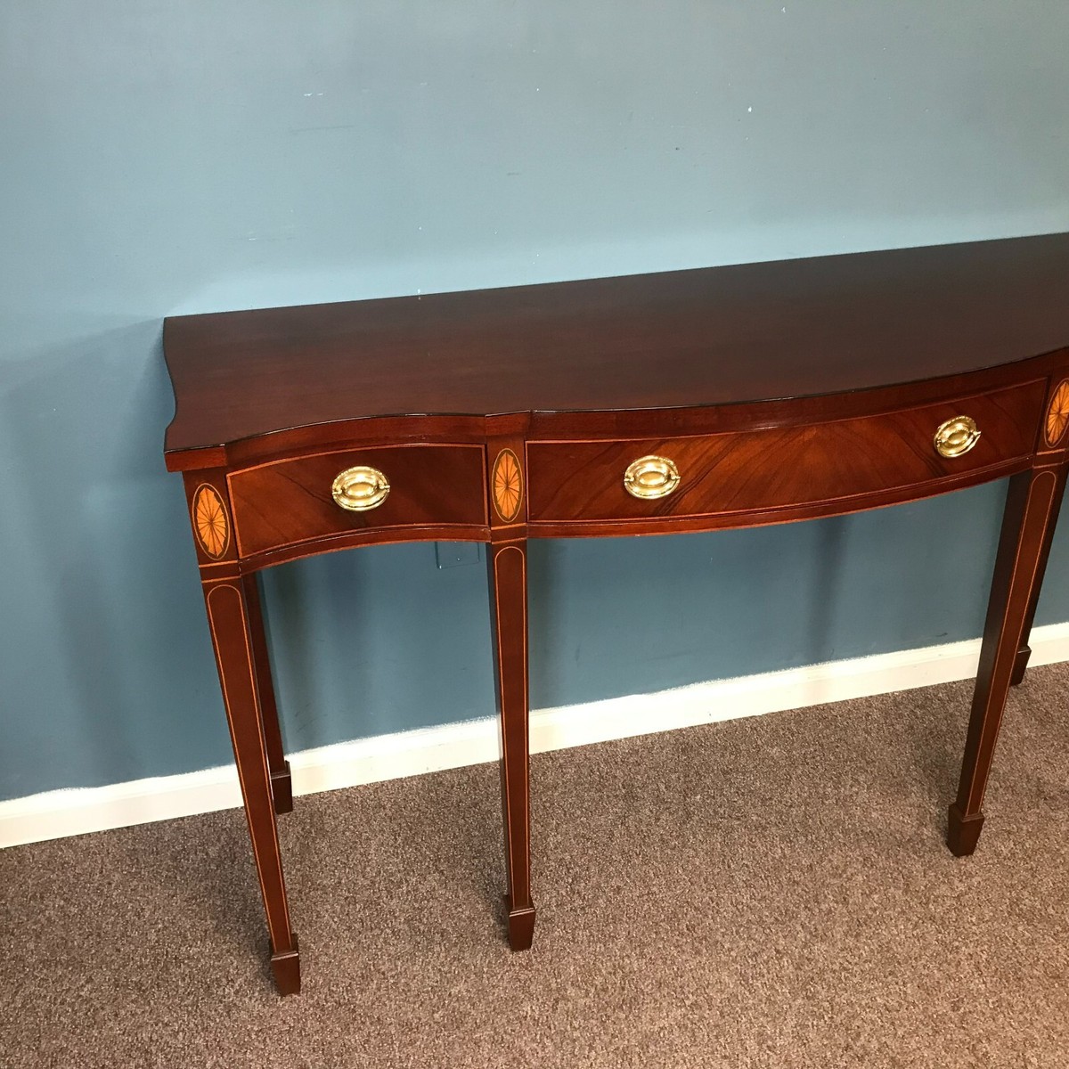 Baker Furniture Inlaid 3 Drawer Console Table | eBay