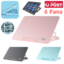 Laptop Cooler Notebook Pad Radiator 6 Cooling Fan Table Stand Gaming Video USB