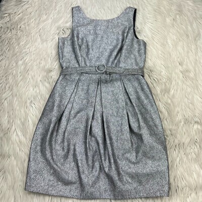 White House Black Market Women's 2P Metallic Silver Jacquard