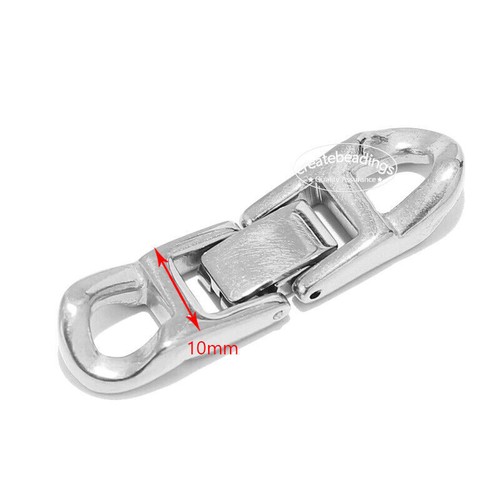 4pz Fibbia Acciaio Inox Fibbia Collana Bracciale Bracciale Gioielli Catena Connettori Fai Da Te - Foto 6 di 10