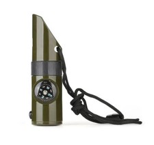 300 Emergency Survival Whistle, 7-in-1 Outdoor Multifunctional Tool