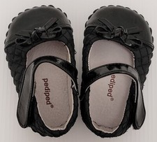 Pediped Originals "Naomi" Black Mary Jane Infant Crib Shoes Size 0-6 Months