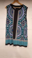 WOMENS AGB BLACK AND BLUE FLOWER DRESS SIZE 3XL