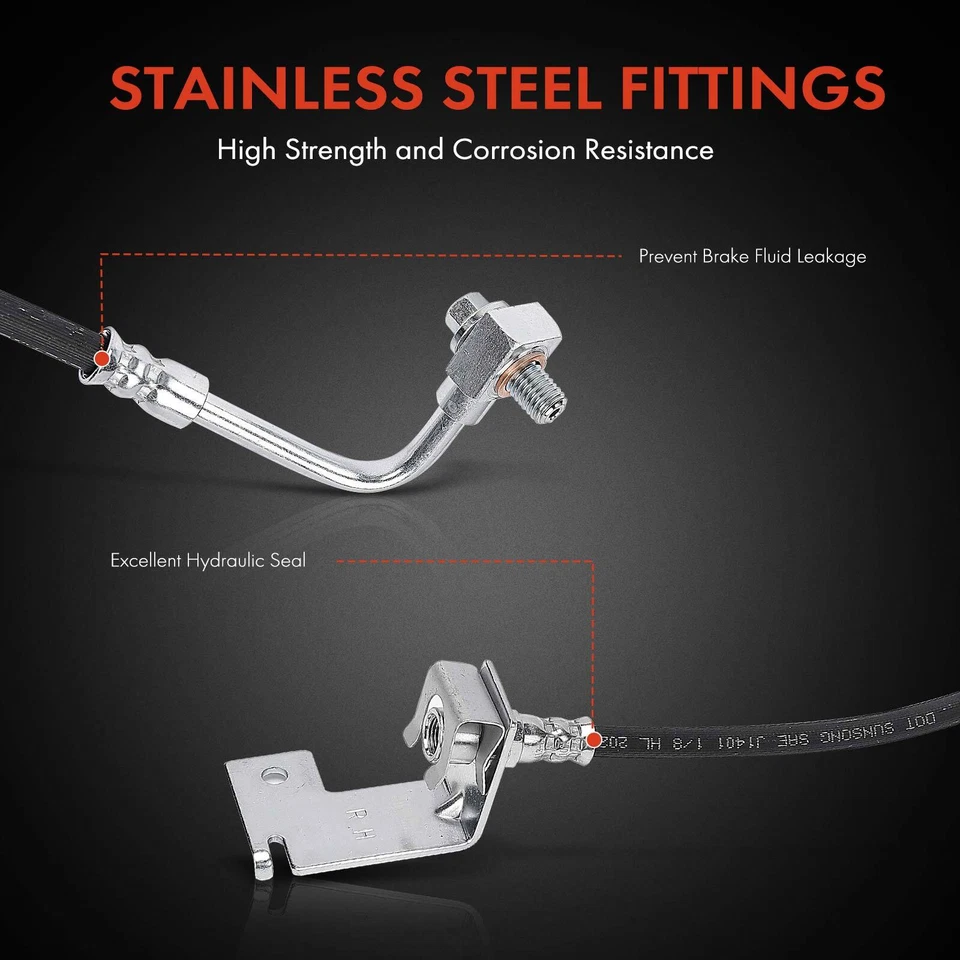 2 шт тормозных гидравлических шланга для Buick Rendezvous 02-07 Pontiac Aztek задние левая и правая - Изображение 4 из 4