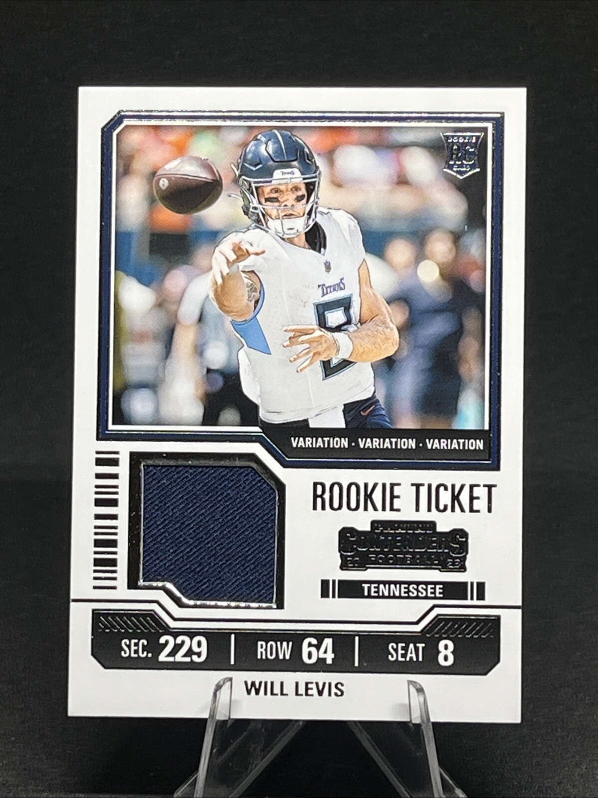 2023 Contenders Will Levis Rookie Ticket Variation Patch No. TS4OV