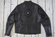 Harley Davidson Men's USA Made WILLIE G Black Leather Jacket WHEEL L 98010-06VM