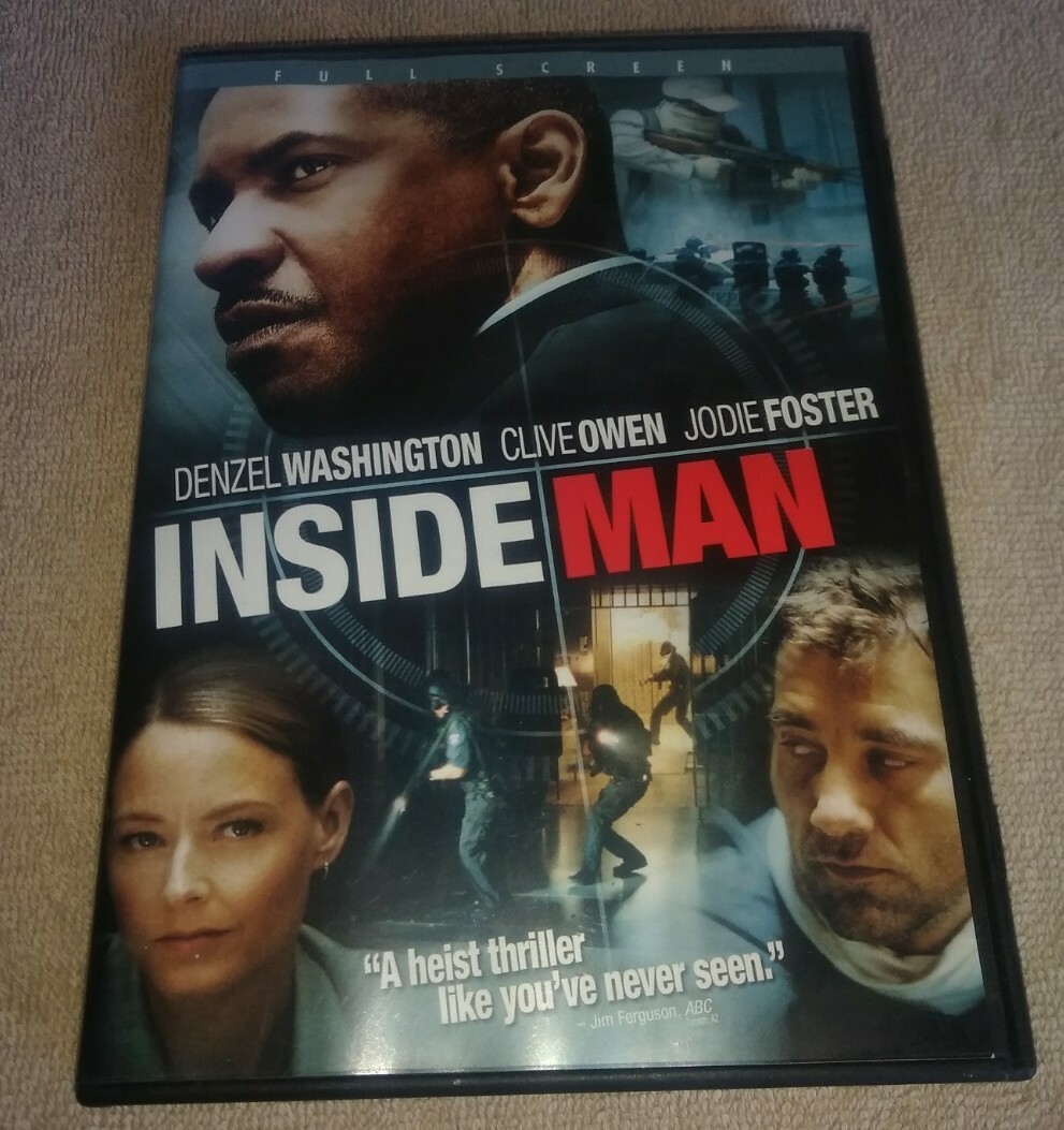 Inside Man DVD Fullscreen Denzel Washington Jodie Foster