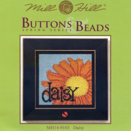 Daisy Beaded Cross Stitch Kit Mill Hill 2009 Buttons & Beads Spring - Picture 3 of 3