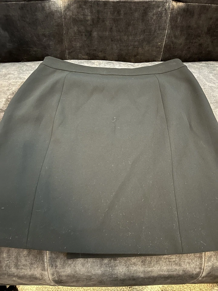 Theory Black Staple Wrap Mini Skirt Size 8 NWT Barneys Fashion Designer - Image 2 of 4