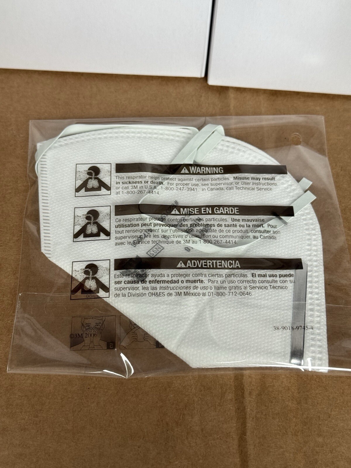 3M 9010 N95 Particulate Respirator Face Mask, 2 Boxes of 50, New