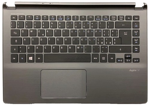 Acer - Tastiera Completa QWERTZ Grigia Per Aspire S3, S3-951, V5-171, TravelMate B113, Nuova