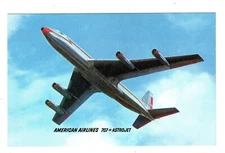 Postcard Airplane American Airlines 707 Astrojet
