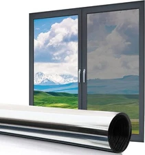 DIY ONE WAY SILVER WINDOW FILM TINT 60" X 98.4' ROLL PROFESSIONAL GRADE!